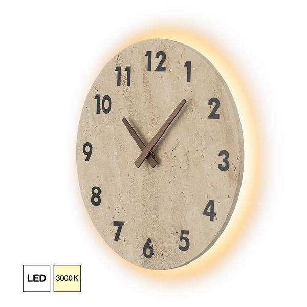 

Настенный светильник светодиодный с часами Citilux Mares CL246016, Бежевый, Mares CL246016
