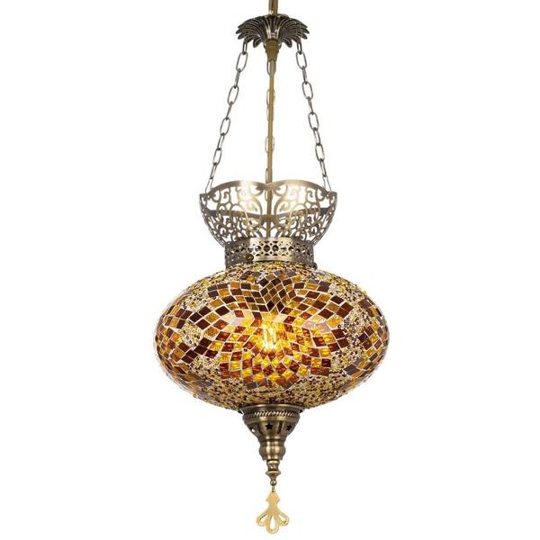 Изображение товара Подвесной светильник с подвесками Citilux Каир CL419125 янтарь восточный стиль