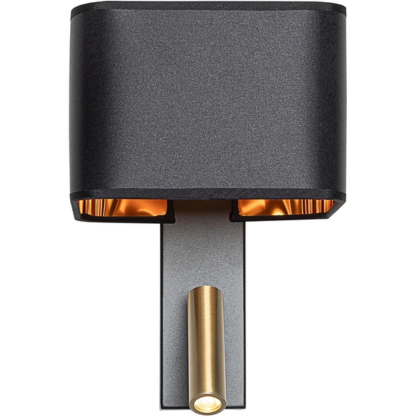 

Бра с черным абажуром и выключателем с подсветкой для чтения Citilux Dekart CL704481, Черный, Dekart CL704481