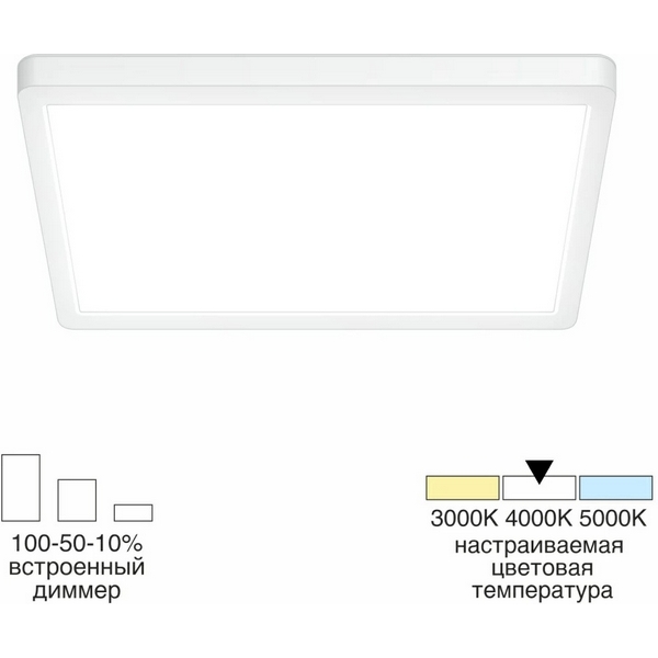 

Потолочный светильник Citilux Бейсик CL738K240V, Белый, Бейсик CL738K240V