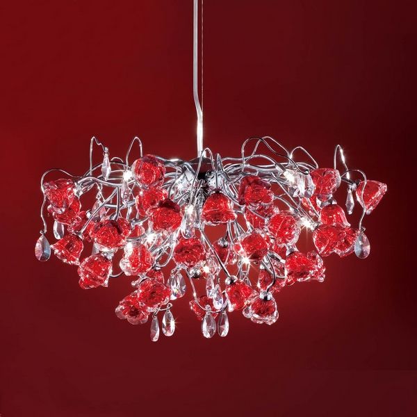 

Подвесная люстра Eletto Rosa Rosso EL325P15.2, Красный, Rosa EL325P15.2