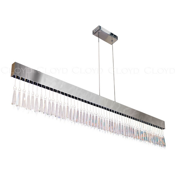

Подвесной светильник светодиодный линейный с хрустальными подвесками Cloyd Misima 11264, Хром, Misima 11264