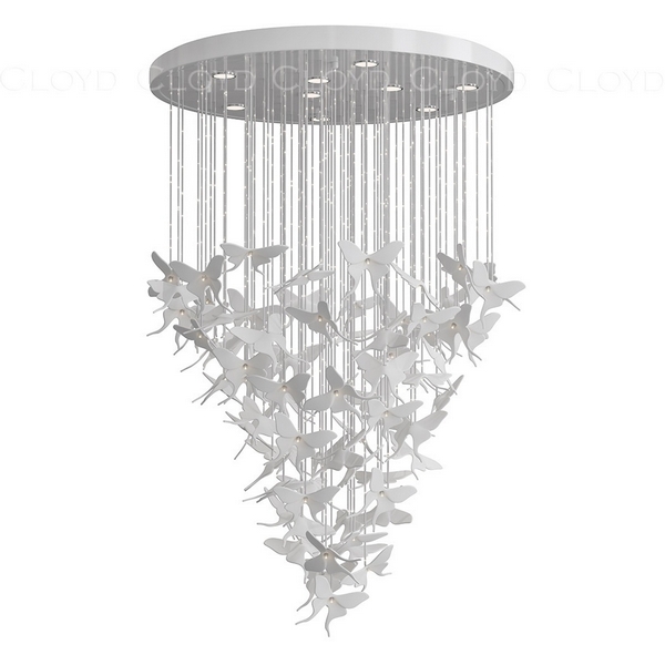 

Потолочная люстра каскадная Cloyd Tropica 11531 (бабочки), Белый, Tropica 11531