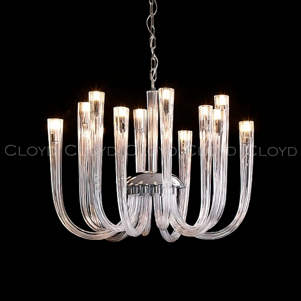 Изображение товара Подвесная люстра Cloyd Aeda 11636 стиль модерн 12 ламп прозрачный стеклянный плафон