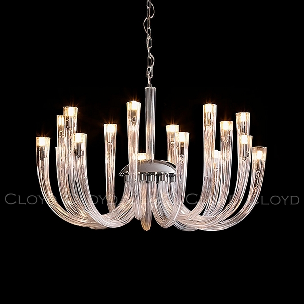 Изображение товара Подвесная люстра Cloyd Aeda 11637 стиль модерн на 16 ламп G9 прозрачные плафоны