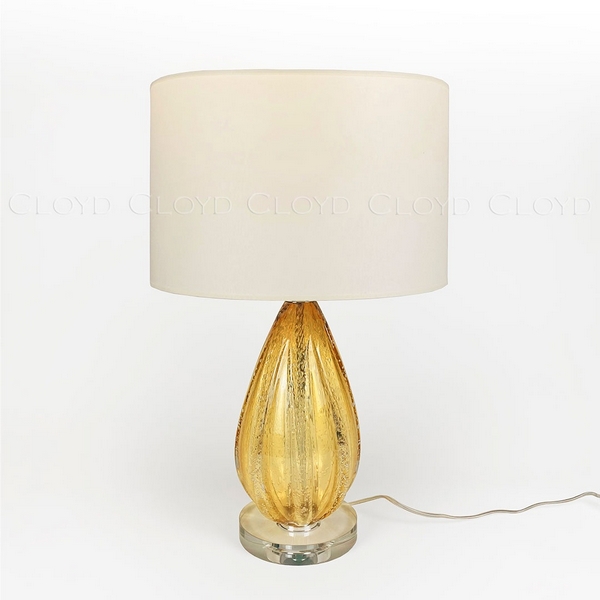 Изображение товара Настольная лампа Cloyd Cereus 30041 стиль модерн с абажуром, хром и янтарь