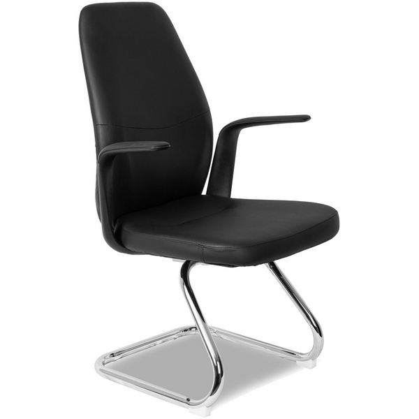 Изображение товара Офисное кресло посетителя College CLG-629 LTU-C Black из кожи современный стиль