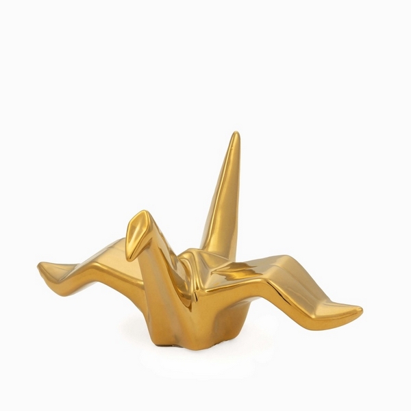 Изображение товара Статуэтка Paper Crane Cosmo FL-D399 из керамики в золоте для интерьера