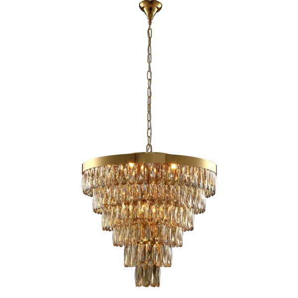 

Подвесная люстра хрустальная Crystal Lux ABIGAIL SP-PL15 D620 GOLD/AMBER, Abigail ABIGAIL SP-PL15 D620 GOLD/AMBER