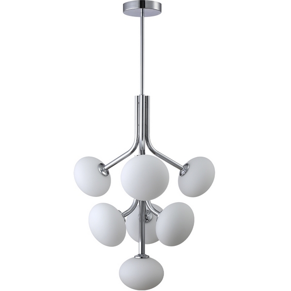 

Потолочная люстра на штанге Crystal Lux Alicia SP7 Chrome/White, Alicia ALICIA SP7 CHROME/WHITE