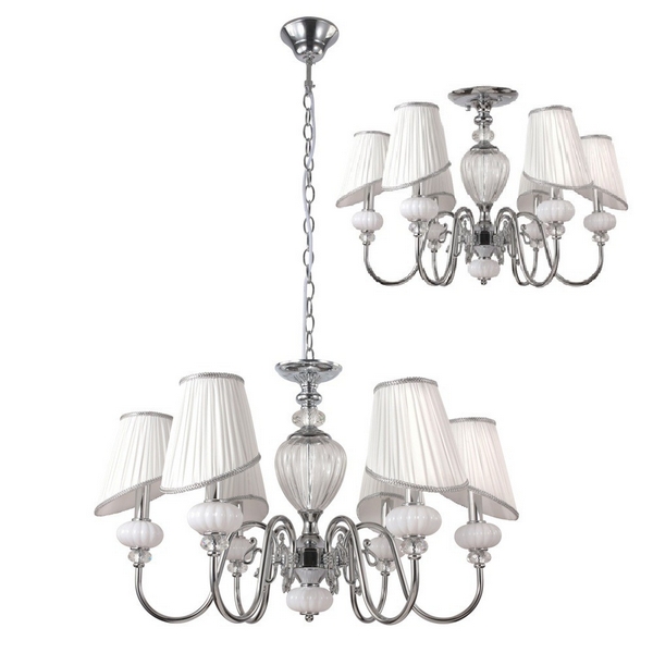 

Люстра в подвесная/потолочная SP-PL6 Crystal Lux Alma WHITE, Белый, Alma ALMA WHITE SP-PL6