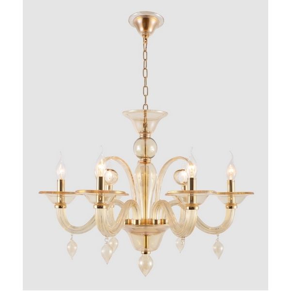 

Подвесная люстра Crystal Lux CAETANO SP-PL6 SMOKE, Caetano CAETANO SP-PL6 AMBER