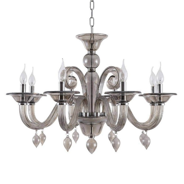 

Подвесная люстра Crystal Lux CAETANO SP-PL8 SMOKE, Caetano CAETANO SP-PL8 SMOKE