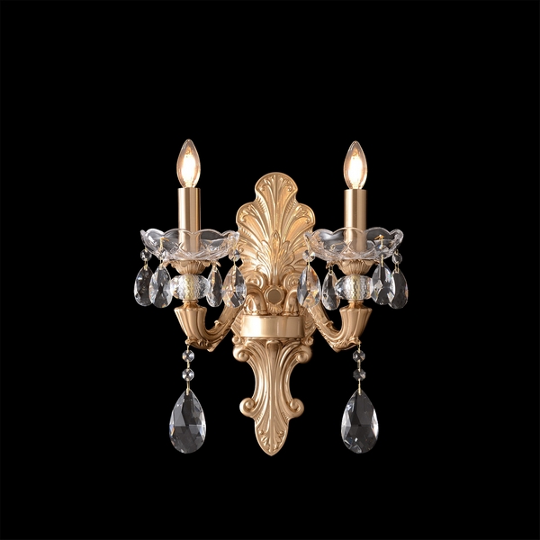 Изображение товара Бра Crystal Lux ELIZABETH AP2 BRASS с хрустальными подвесками Изображение товара Бра Crystal Lux ELIZABETH AP2 BRASS с хрустальными подвесками