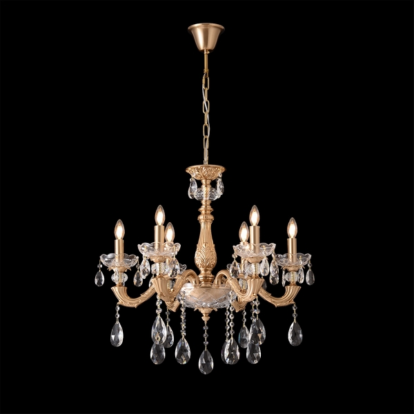 

Подвесная люстра Crystal Lux ELIZABETH SP6 BRASS, Латунь, Elizabeth ELIZABETH SP6 BRASS