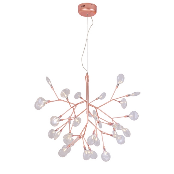 

Подвесная люстра светодиодная Crystal Lux EVITA SP36 COPPER/TRANSPARENT, Evita EVITA SP36 COPPER/TRANSPARENT