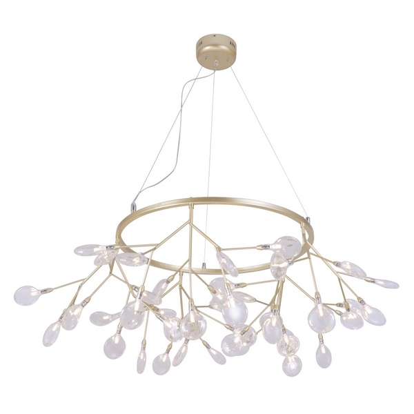 

Подвесная люстра светодиодная Crystal Lux EVITA SP45 D GOLD/TRANSPARENT лепестки, Золото, Evita EVITA SP45 D GOLD/TRANSPARENT