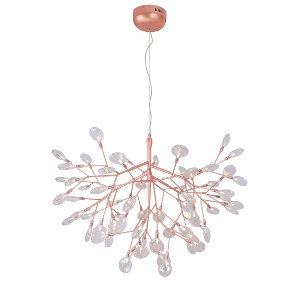 

Подвесная люстра светодиодная Crystal Lux EVITA SP63 COPPER/TRANSPARENT, Evita EVITA SP63 COPPER/TRANSPARENT