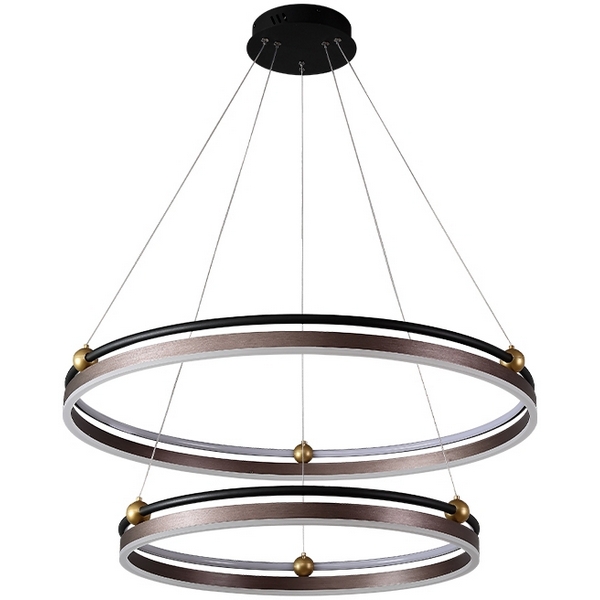 

Подвесной светильник Crystal Lux Fernando FERNANDO SP123W LED D600+800 COFFEE/BLACK, Коричневый, Fernando FERNANDO SP123W LED D600+800 COFFEE/BLACK