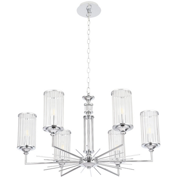 

Подвесная люстра Crystal Lux GLORIA SP6 CHROME, Прозрачный, Gloria GLORIA SP6 CHROME