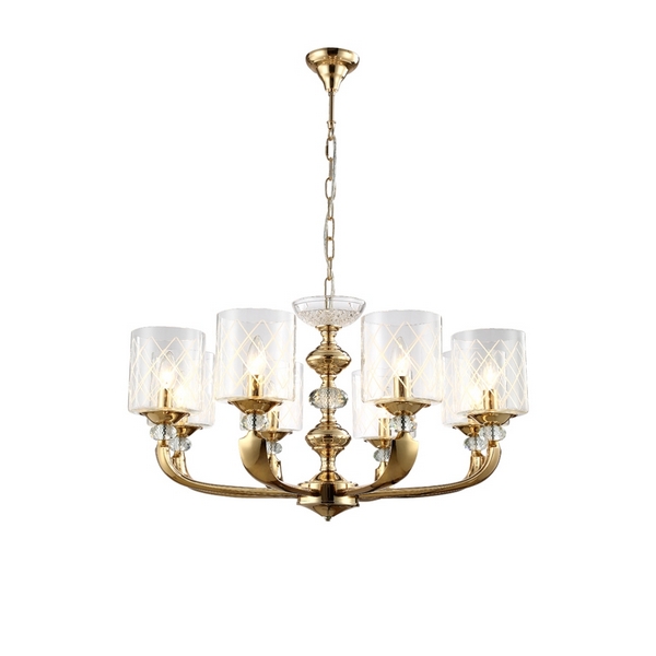 

Подвесная люстра Crystal Lux GRACIA SP8 GOLD, Gracia GRACIA SP8 GOLD