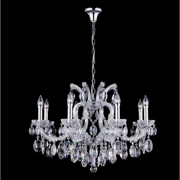 

Подвесная люстра Crystal Lux HOLLYWOOD SP8 CHROME подсвечник, Хром, Hollywood HOLLYWOOD SP8 CHROME