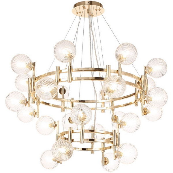 

Подвесная люстра Crystal Lux LUXURY SP16+8 GOLD, Прозрачный, Luxury LUXURY SP16+8 GOLD