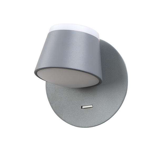 

Бра светодиодное с выключателем AP1 GRAY Crystal Lux Madrid, Серый, Madrid MADRID AP1 GRAY