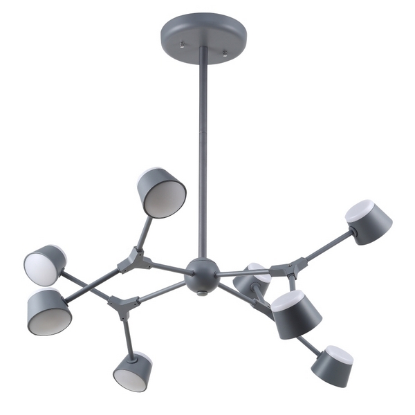 

Потолочная люстра светодиодная Crystal Lux MADRID SP8 GRAY, Серый, Madrid MADRID SP8 GRAY