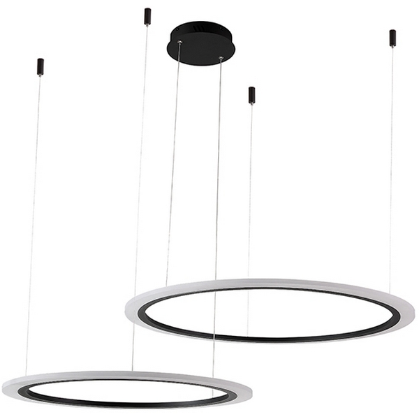 

Подвесной светильник с пультом управления Crystal Lux MANZANA SP53W LED D600+800 BLACK, Manzana MANZANA SP53W LED D600+800 BLACK