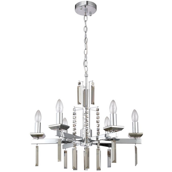 

Подвесная люстра Crystal Lux MARRON SP6 CHROME, MARRON MARRON SP6 CHROME