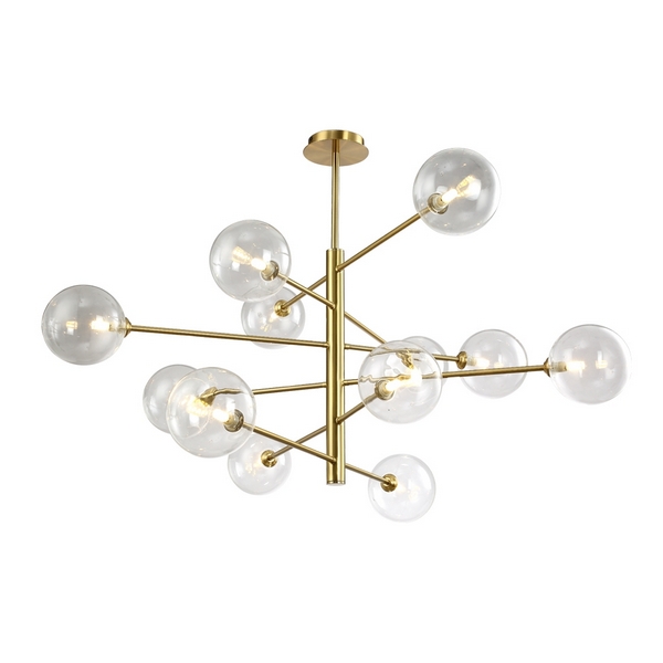 

Потолочная люстра светодиодная Crystal Lux MARZO SP12 BRONZE/TRANSPARENTE, Бронза, Marzo MARZO SP12 BRONZE/TRANSPARENTE