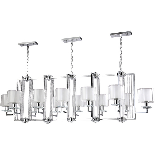 

Подвесная люстра Crystal Lux NICOLAS SP12 L1600 NICKEL/WHITE, Белый, Nicolas NICOLAS SP12 L1600 NICKEL/WHITE