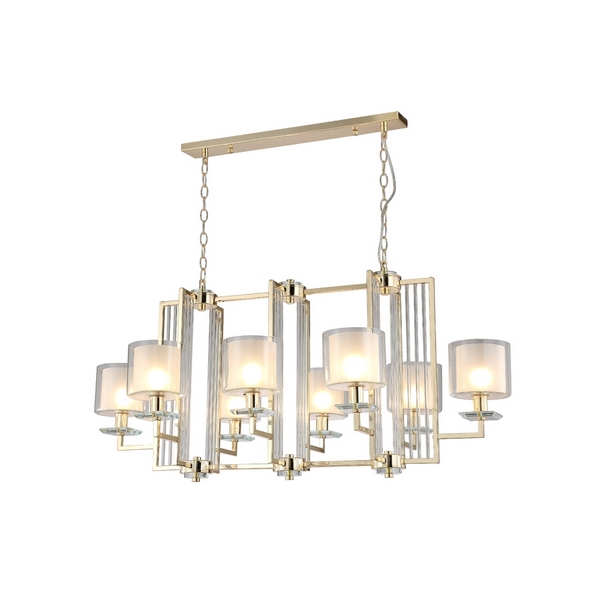 

Подвесная люстра Crystal Lux NICOLAS SP8 L1000 GOLD/WHITE, Золото, Nicolas NICOLAS SP8 L1000 GOLD/WHITE