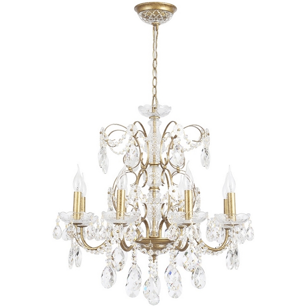 

Подвесная люстра Crystal Lux ODELIS SP8 GOLD, Золото, Odelis ODELIS SP8 GOLD