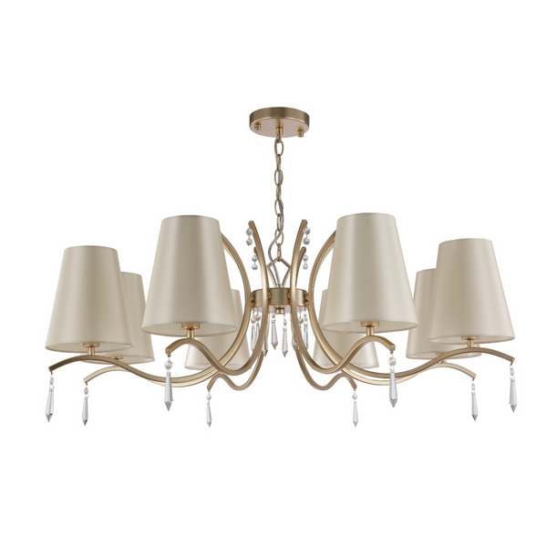 

Подвесная люстра Crystal Lux RENATA SP8 GOLD, Белый, Renata RENATA SP8 GOLD