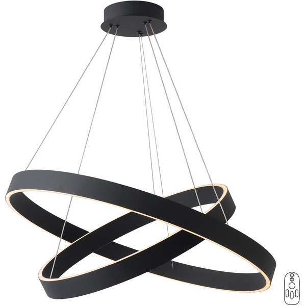 

Подвесной светильник светодиодный кольцо с пультом Crystal Lux TRON SP123W LED BLACK, Черный, Tron TRON SP123W LED BLACK