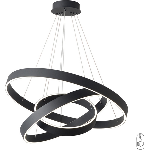 

Подвесной светильник светодиодный кольцо с пультом Crystal Lux TRON SP158W LED BLACK, Черный, Tron TRON SP158W LED BLACK