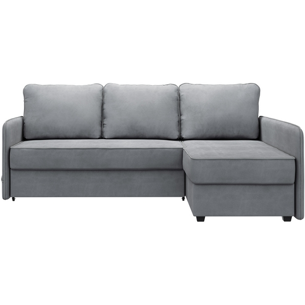 

Диван тканевый угловой серый, угол правый D1 Слим AAA41521001 Velutto 12 D1 furniture, Слим AAA41521001