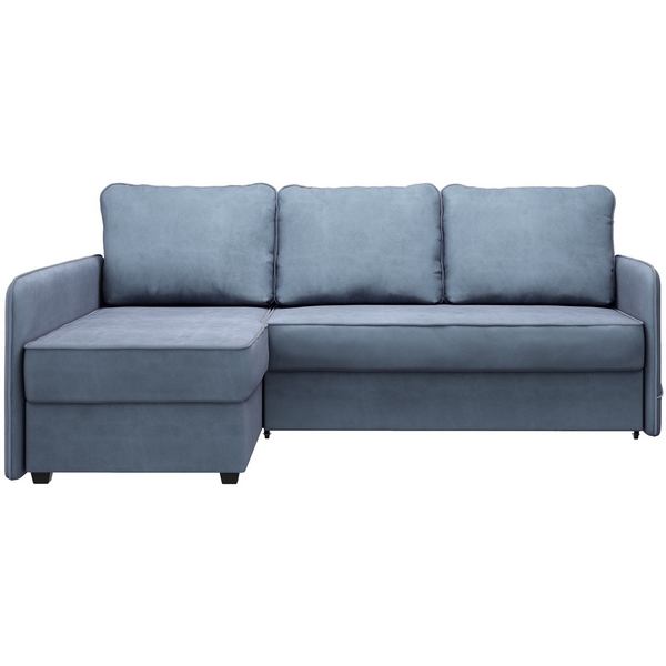 Диван тканевый угловой синий, угол левый D1 Слим AAA41521006 Velutto 48 D1  furniture купить выгодно в интернет-магазине Лю.ру - Доставка в Москве, по  России