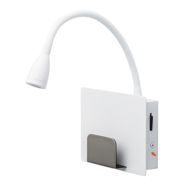 

Бра светодиодное для чтения с USB-портом DeMarkt Котбус 492026201, Котбус 492026201