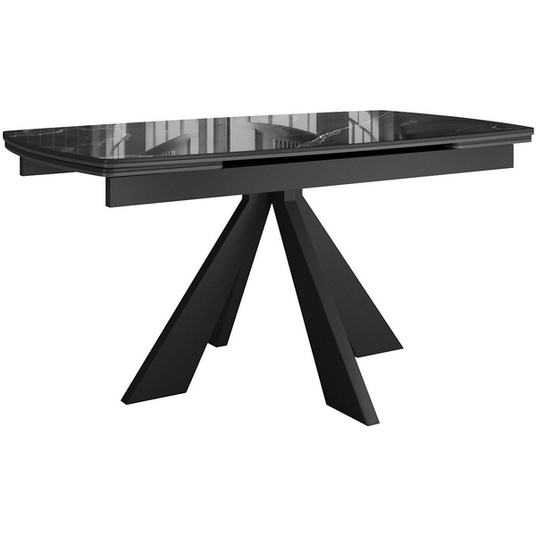 

Стол DikLine SFU140 стекло черное мрамор глянец/подстолье черное/опоры черные (2 уп.) 00-00070113 Dikline, 00-00070113