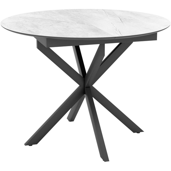 

Стол обеденный BERGAMO, Жемчужный Перито/Черный Dikline, 00-00071120