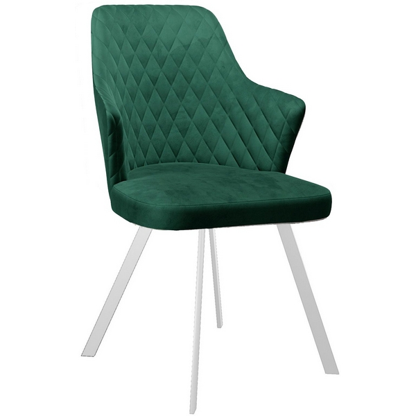 

Стул DikLine 345 K13 изумруд, ножки белые арт.00-00076158 Dikline, 00-00076158