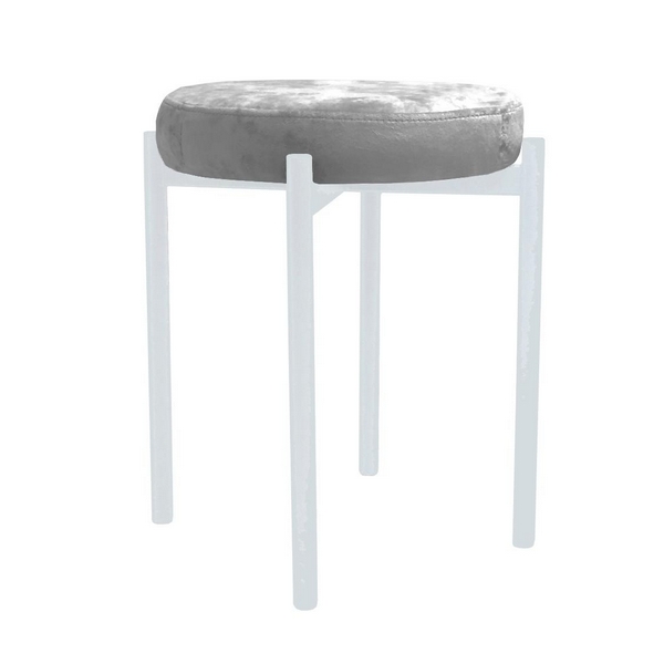 

Табурет M DikLine, M13 светло-серый, ножки белые арт.00-00079914 Dikline, 00-00079914