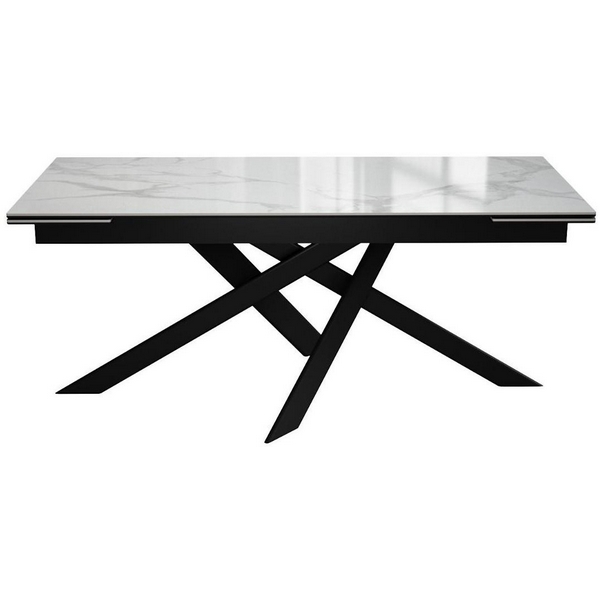 

Стол DikLine EKX180, Керамика Белый глянец (К8/2), опоры черные (2 уп.) Dikline, 00-00082577