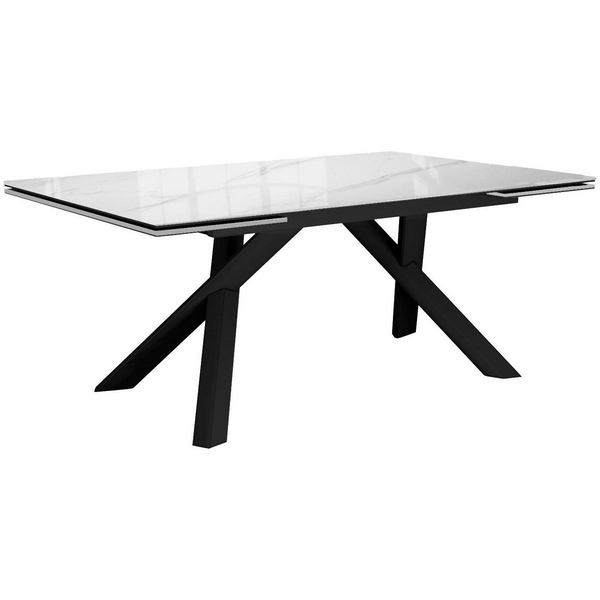 Изображение товара Кухонный стол DikLine DKX140 керамика Carrara Gloss 200 см Изображение товара Кухонный стол DikLine DKX140 керамика Carrara Gloss 200 см
