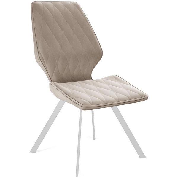 

Стул 242M B03 BEIGE/ ножки белые Dikline 00-00062372, Бежевый, 00-00062372