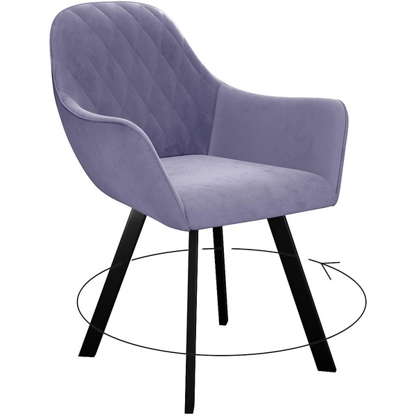 

Стул поворотный, Z23 лаванда, ножки черные Dikline 00-00062362, 00-00062362