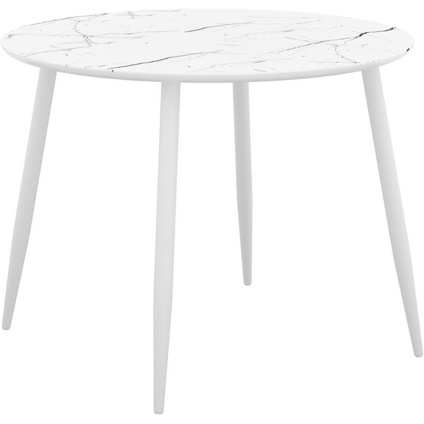 

Стол SFR100 стекло белое мрамор глянец/опоры белые (2 уп.) Dikline 00-00061834, 00-00061834